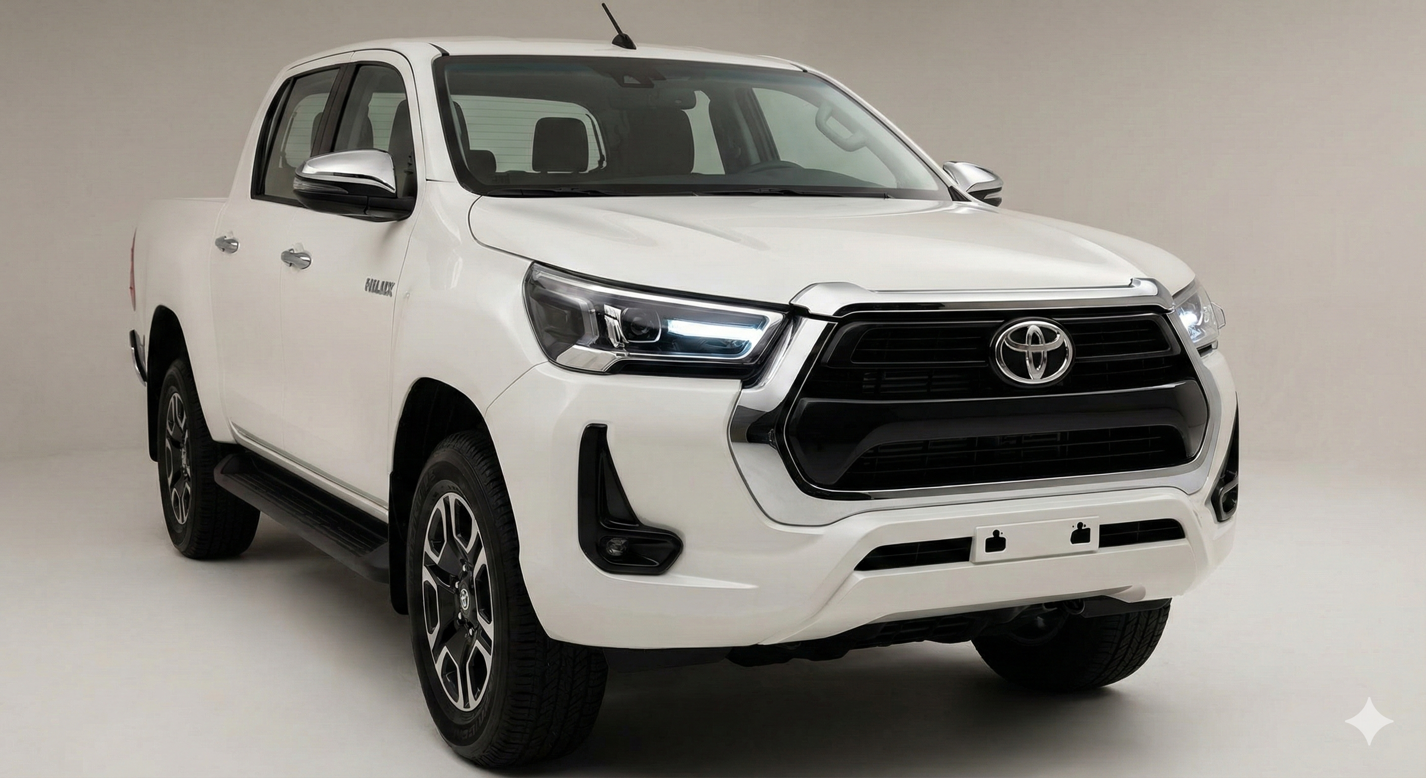 Hilux de frente com kit SRX 2025 instalado